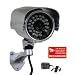 VideoSecu 600TVL IR Outdoor Security Camera 1/3" SONY Effio CCD Weatherproof Day Night Vision 3.6mm Wide View Angle Lens CCTV Camera for DVR Home Surveillance System with Free Power Supply A73
