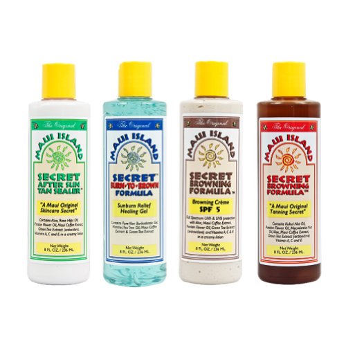 Maui Island Secret Tanning Kit 4 bottles 8 oz. each