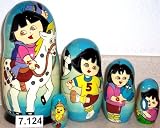 Russian Nesting Doll Dora Explorer 5 Pc / 7 in #7.124