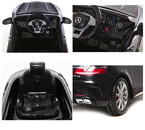 Mercedes-Benz S63 AMG Cabriolet Ride-On 12V Elektro Kinderauto Kinderfahrzeug Kinder Elektroauto (Schwarz) - 4