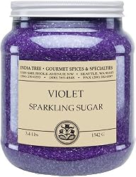 India Tree Ultra Violet Sparkling Sugar, 3.4-Pound Jars (Pack of 2)