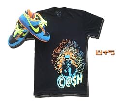8&9 "C.A.S.H." PRINTED Men's T-shirt By EIGHT & NINE DESIGNS Black/Neon/Royal/Turquoise Limited Nike Sb Skate Or Die Dunk Colorway 8&9 S/S Tee