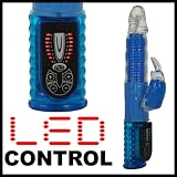 64 Combos LED Wave Passion Jack Rabbit Vibrator Blue