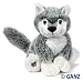 Webkinz Grey Wolf December Release + Free “Camouflage Tye Dyed Animals” 12 Pc. Pk. Of Kids Silly Rubber Bracelets by Magix 2010