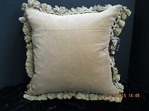 Aubusson Handmade Designer Pillow with Bold Geometric Diamond in Center 20 x 20 inches