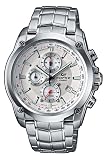 Casio - EF-524D-7AVEF - Montre Edifice - Quartz Analogique - Chronographe - Cadran Blanc - Dateur - Etanche 10 ATM - Bracelet Acier