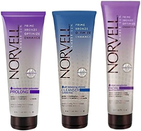 Norvell Prolong Package with Prolong Color Extender, Balancing Shower Cleanser, and Complexion Facial Moisturizer