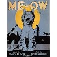Black Me-ow Song Singing Sing Music 15" X 18" Vintage Poster Repro
