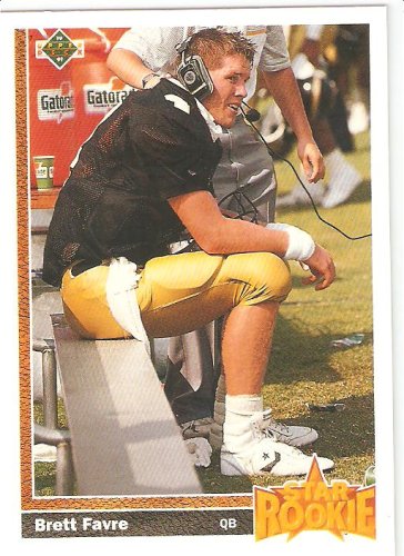 1991 Upper Deck # 13 Brett Favre (RC) - Green Bay Packers - Rookie Football Card- Shipped In Protective Display Case!