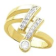 14K Yellow Gold Diamond Ring - 0.35 Ct.