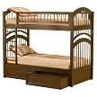 Windsor Twin/Twin Bunk Bed with Under-Bed Drawers - Antique Walnut