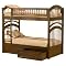 Windsor Twin/Twin Bunk Bed with Under-Bed Drawers - Antique Walnut