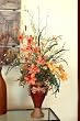 Terra Cotta and Gold Orchid Silk Arraingement