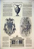 1852 GOLD VASE WOOD CARVING QUEEN CINQUE-CENTO JEWEL