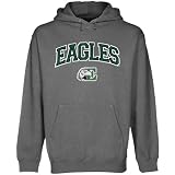 NCAA Eastern Michigan Eagles Gunmetal Logo Arch Applique Midweight Pullover Hoody