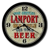 Vintage LAMPORT Old Style Beer 10 Wall Clock USA