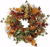 Lifelike Fall Leaves Wreath