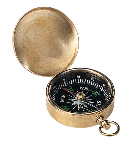 Childrens Toyshop  Kitchen & Housewares : Authentic Models - Brass Pocket Compass
