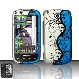 Rubberized Blue Black Silver Vine Snap on Design Case Hard Case Skin Cover  ....
