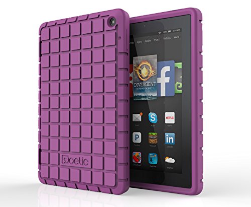 Fire HD 7 (2014 Model) Case - Poetic Fire HD 7 Case [GraphGRIP Series] - [Lightweight] [GRIP] Protective Silicone Case for Amazon Fire HD 7 (2014 Model) 4th Gen Only - Lavender , Will Not Fit Fire 7