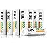 EBL 16 Pack AA 2800mAh Ni-MH Rechargeable Batteries with Battery Storage