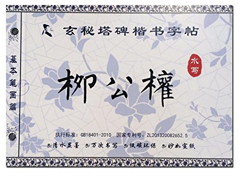 Reusable Chinese Water Paper Calligraphy Practice Book (Liu Gong Quan)