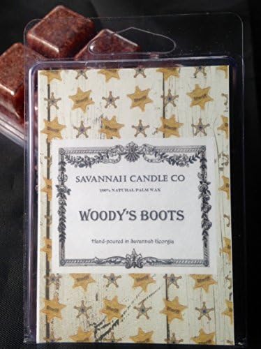 Savannah Candle Co Disney Inspired Woody's Boots Leather Palm Wax Candle Melt
