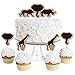 Wild Safari - Dessert Cupcake Toppers - African Jungle Adventure Birthday Party or Baby Shower Clear Treat Picks - Set of 24
