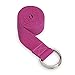 Gaiam Yoga Strap (6ft) Stretch Band with Adjustable Metal D-Ring Buckle Loop | Exercise & Fitness Stretching for Yoga, Pilates, Physical Therapy, Dance, Gym Workouts (Fuchsia)