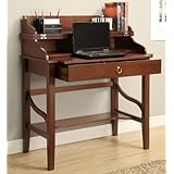 Home Office Laptop Writing Desk with Lift Top in Cherry Finish