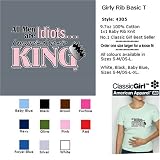 ALL MEN ARE IDIOTS ... I MARRIED THEIR KING T-Shirt - 100% Baby Rib Jersey Combed Cotton WOMEN'S T-Shirt - Sweat Shop Free