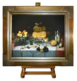 Still Life with Cheeses - Dijck Large Framed Art Print on Canvas