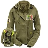 Bob Marley - Military Juniors Zip Hoodie