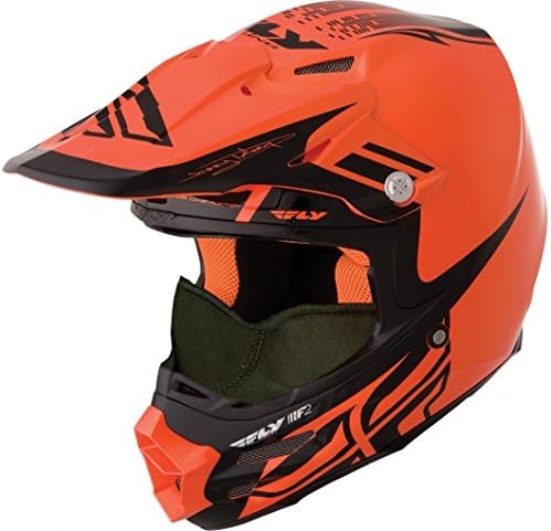 HMK Fly Racing F2 Carbon Dubstep Helmet , Distinct Name: Orange/Black, Gender: Mens/Unisex, Helmet Category: Snow, Helmet Type: Full-face Helmets, Primary Color: Orange, Size: Lg 73-4910L