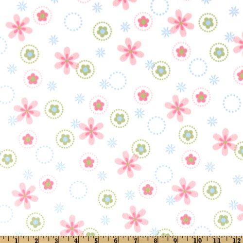 Cozy Cotton Flannel Floral Pastel Fabric By The Yard