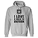 zerogravitee I Love a Man in Uniform -Army Hooded Sweatshirt