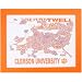 NCAA Clemson Tigers Campus Word Cloud 13'' x 16'' Framed Art Print