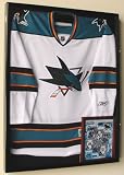 XL Hockey Jersey Frame Display Case Cabinet Shadow Box w/ UV Protection -Black Finished
