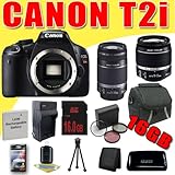 Canon EOS Rebel T2i 18 MP CMOS APS-C Digital SLR Camera w/ Canon EF-S 18-55 ....
