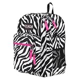 UPC 689914098558 product image for Trans by Jansport Laptop Sleeve Backpack Zebra Print, Hot Pink Trim | upcitemdb.com