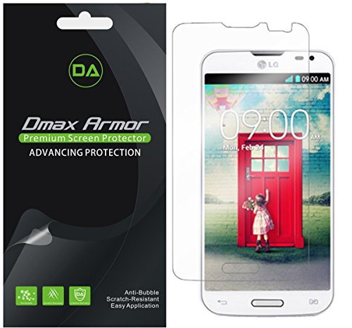 [6-Pack] Dmax Armor- LG Ultimate 2 L41C Screen Protector Anti-Glare & Anti-Fingerprint (Matte) Screen Protector - Lifetime Replacements Warranty- Retail Packaging