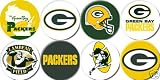 Set of 8 GREEN BAY PACKERS Pinback Buttons 1.25" pins / badges Football