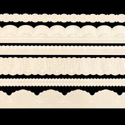Martha Stewart Crafts Sticker Borders Fanciful Silver 12'' By The Package