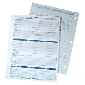 Employee Application, Double Sided, 8 1/2