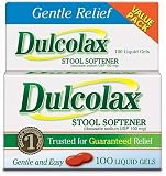 Dulcolax Stool Softener, 100 mg, Liquid Gels, Value Pack, 100 liquid gels