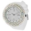 GP Designs Women's Rhinestone Silicone Watch