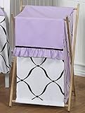 Baby/Kids Clothes Laundry Hamper for Purple, Black and White Princess Bedding