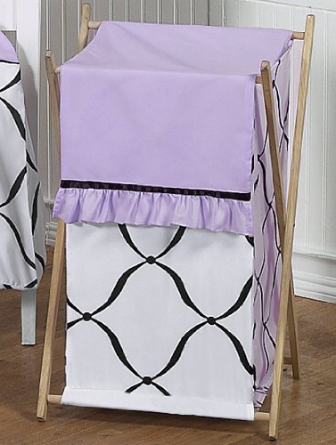 Baby/Kids Clothes Laundry Hamper for Purple, Black and White Princess Bedding