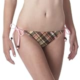 Xhilaration Lines Swim Bottoms - Brown