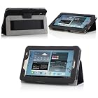 MoKo Slim Cover Case For Samsung Galaxy Tab 2 7.0 7-inch tablet, Black (with Flip Stand, Elastic Hand Strap, Stylus Loop, and MicroSD Slot)